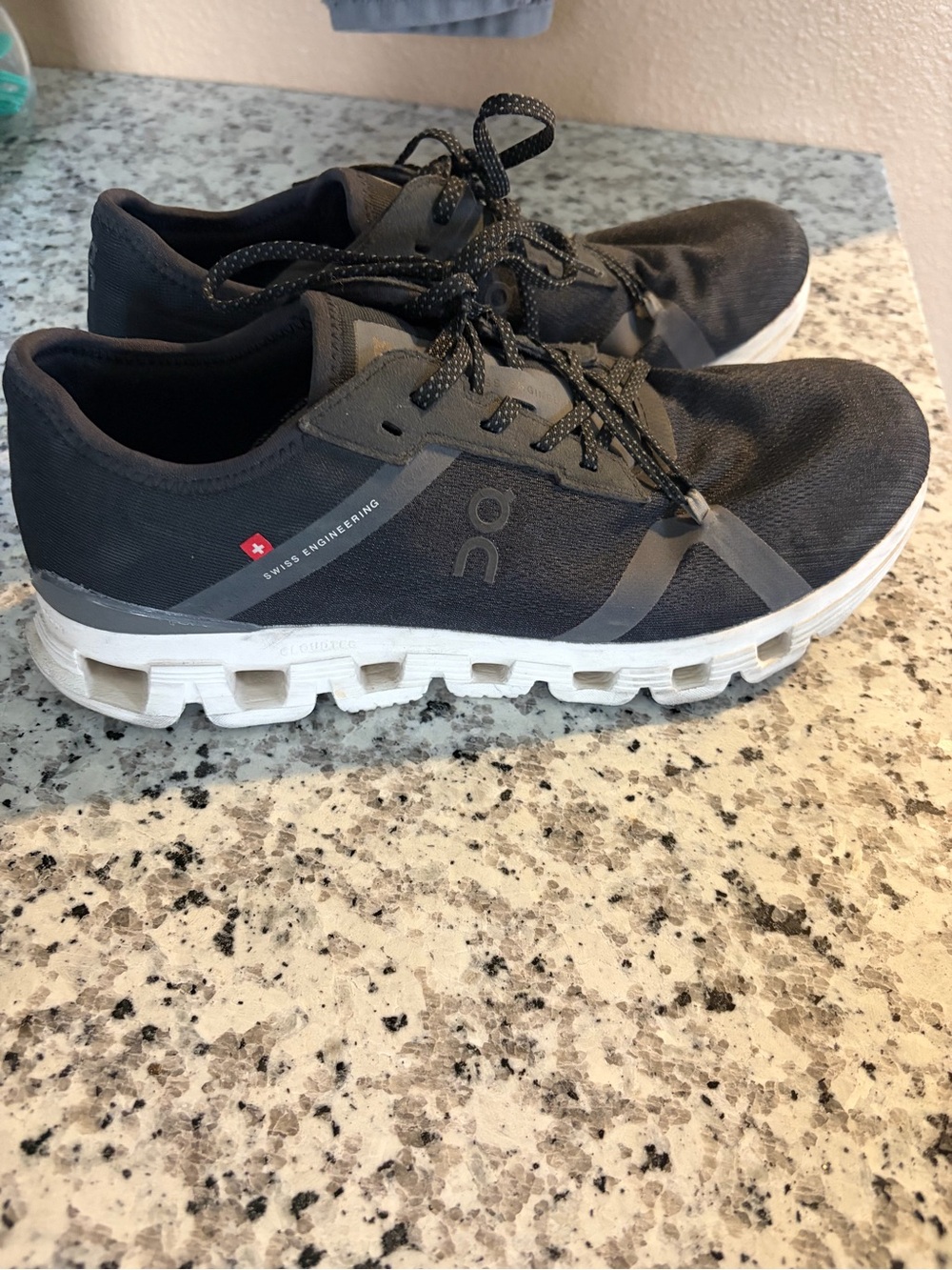 On Running Women's Black and White Cloud Sneakers